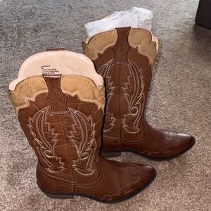 Coconuts Brown Western Cowboy Boots cimmaron